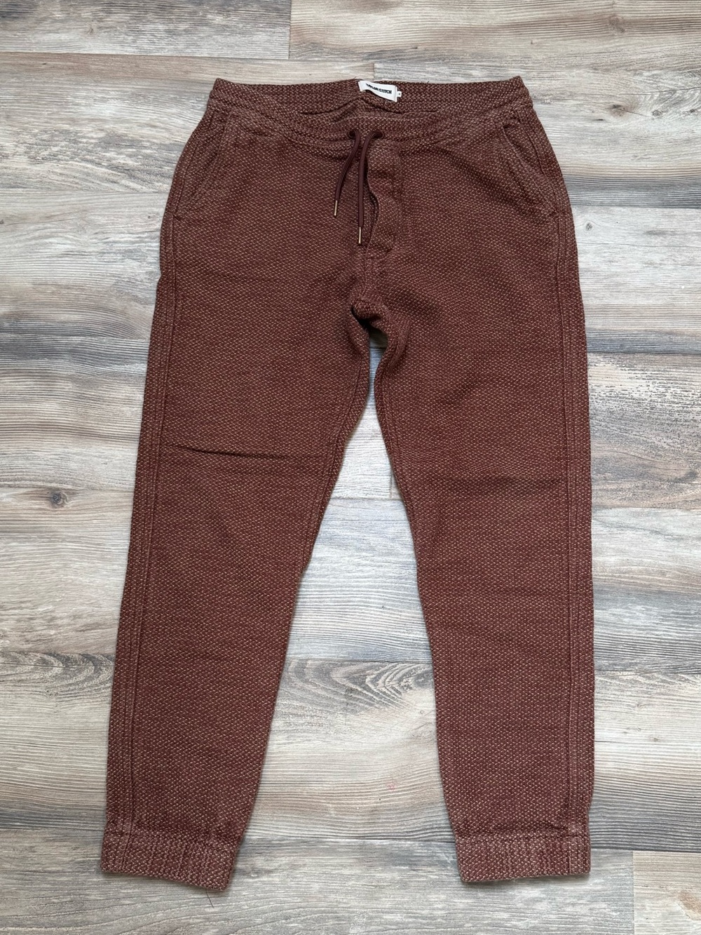 Taylor Stitch Après Pant Men’s M Black Cherry Sashiko Organic Cotton